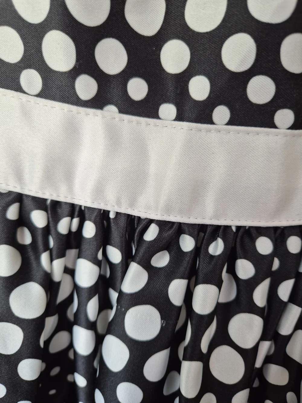 5T Black and White Polka Dot Dress